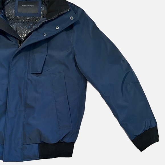 Marc New York Andrew Marc Navy Puffer Down Filled Jacket Men’s Small - Picture 6 of 16